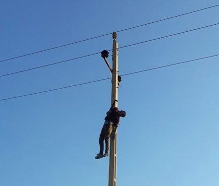 جان باختن سارق کابل برق در خشکبیجار!