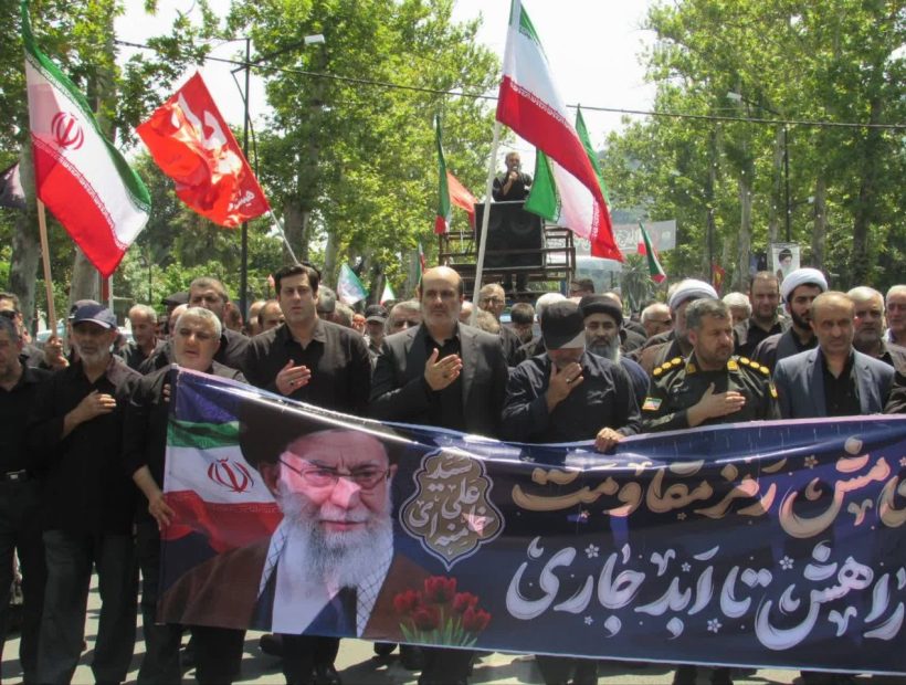 مراسم عزاداری رهبر شهید در لاهیجان