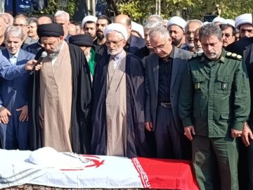 پیکر آیتالله قربانی در لاهیجان تشییع شد